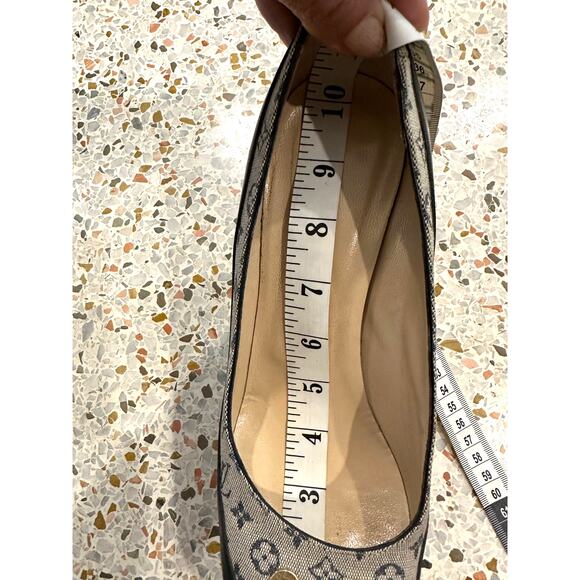 Louis Vuitton Navy canvas leather monogram heels size 40 no box, dustbag Rare! - Picture 16 of 16